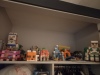 A shelf full of Minecraft Lego